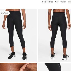 NW/oT Nike Dri Fit Sculpt Lux High Waist Training Capri Leggings 890682-010